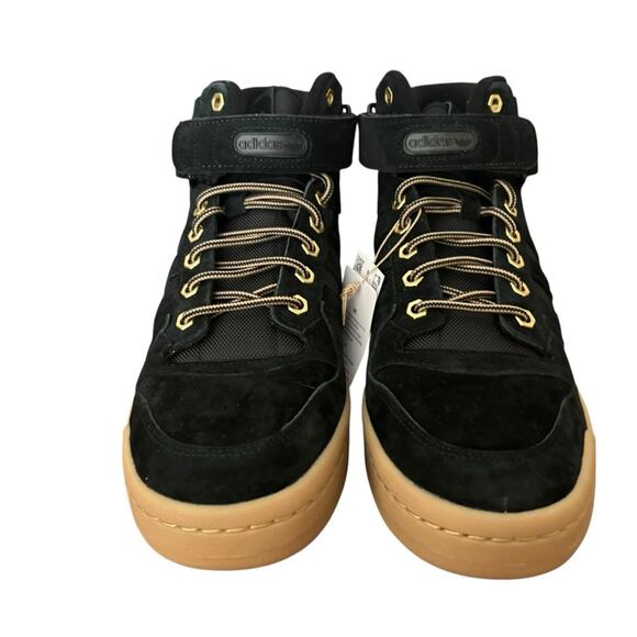 Adidas Forum Mid Adventure Pack Black/Gum Sneakers Size 10.5 - Picture 3 of 11